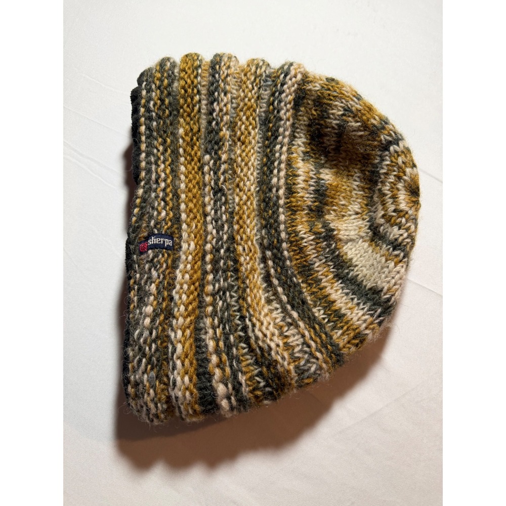 Sherpa Adventure‎ Gear Lambswool Beanie Fleece Lined Striped Knit Hat KH1146 O/S